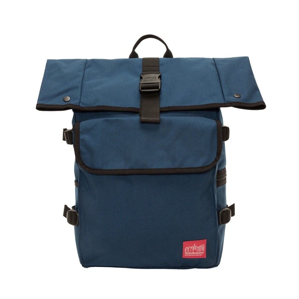 MANHATTAN PORTAGE SILVERCUP BACKPACK NAVY MINIMALIST URBAN CASUAL  DAYPACK EUC